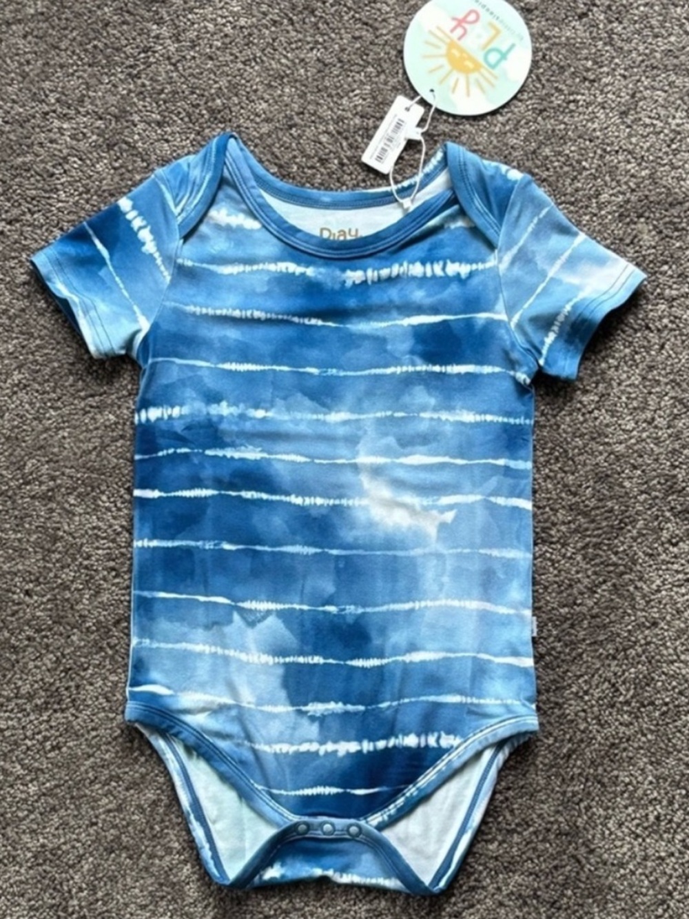 💙Little Sleepies Blue Tie Dye Dreams Bodysuit 18-24